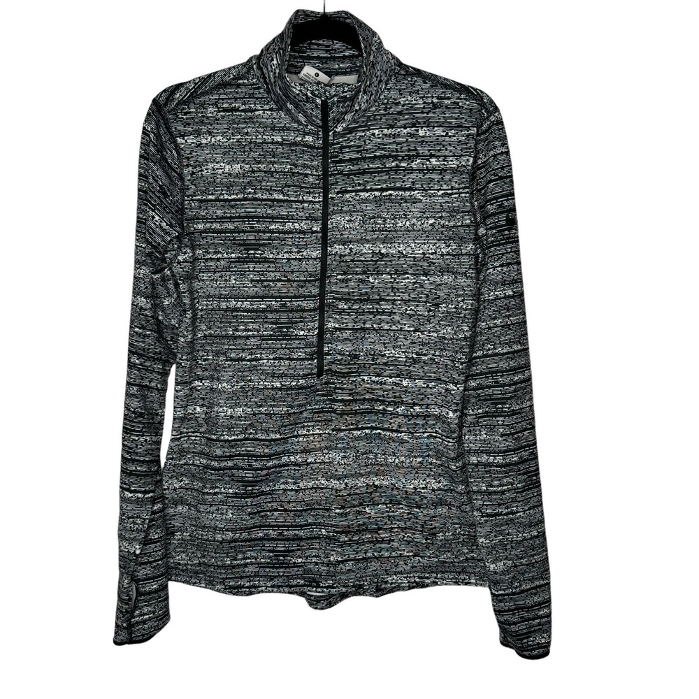 Nike‎ Pro Dri Fit 1/2 Zip Pullover Jacket Static Grey Black Large